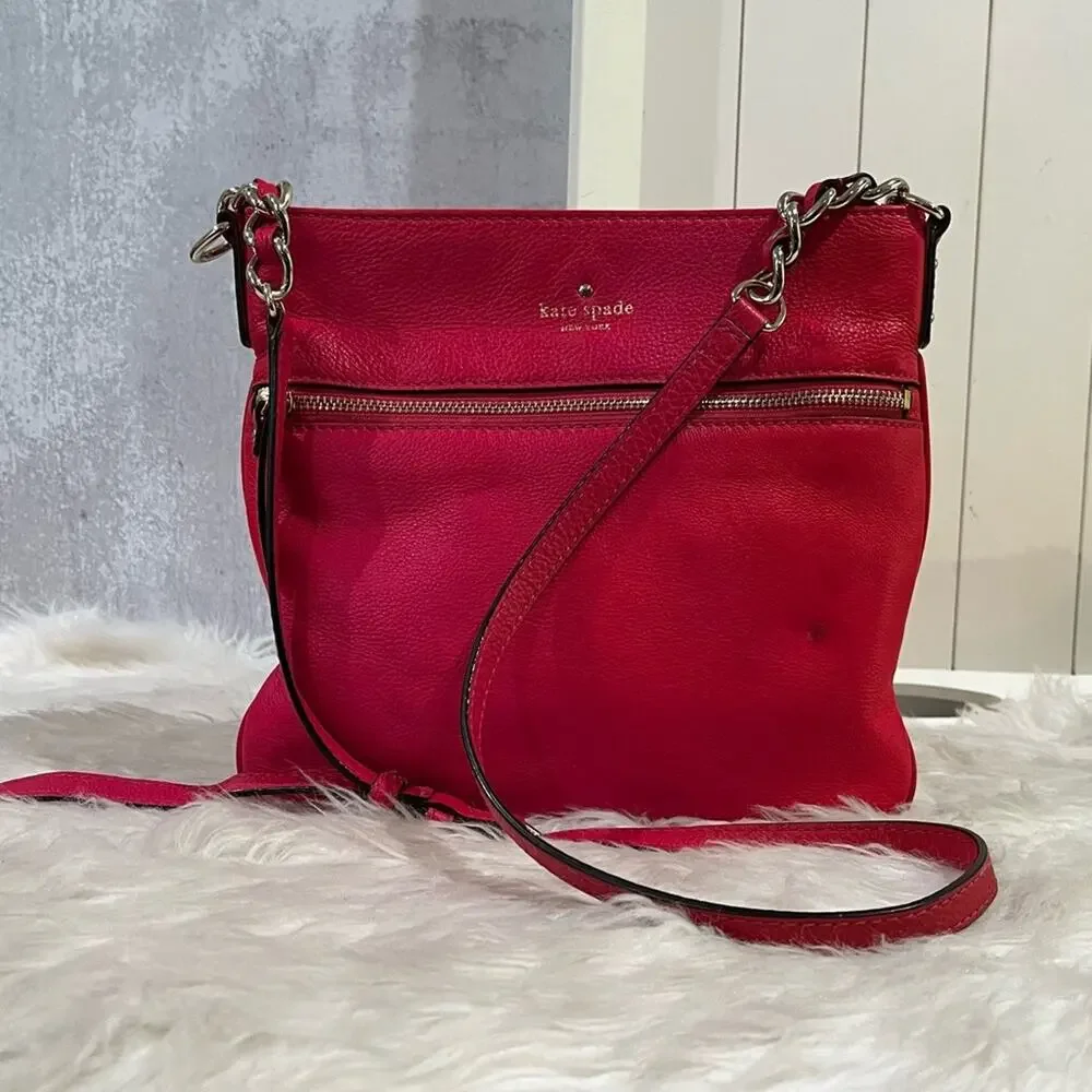 Kate Spade New York Cobble Hill Ellen Leather Adjustable Crossbody Handbag Pink